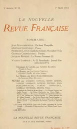 La Nouvelle Revue Française N' 53 (Mai 1913)