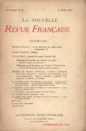 La Nouvelle Revue Française N' 66 (Juin 1914)