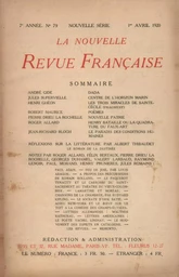 La Nouvelle Revue Française N' 79 (Avril 1920)