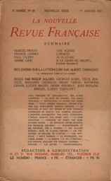 La Nouvelle Revue Française N' 88 (Janvier 1921)