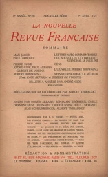 La Nouvelle Revue Française N' 91 (Avril 1921)