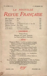 La Nouvelle Revue Française N' 195 (Décembre 1929)