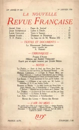 La Nouvelle Revue Française N° 268 (Janvier 1936)