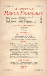 La Nouvelle Revue Française N° 269 (Février 1936)