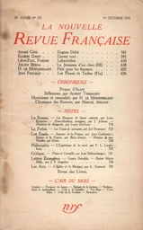 La Nouvelle Revue Française N° 277 (Octobre 1936)