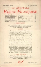 La Nouvelle Revue Française N° 280 (Janvier 1937)