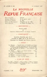 La Nouvelle Revue Française N° 286 (Juillet 1937)