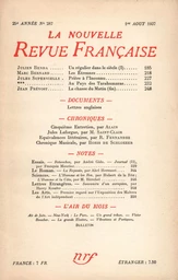 La Nouvelle Revue Française N° 287 (Aoűt 1937)