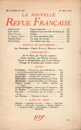 La Nouvelle Revue Française N° 296 (Mai 1938)