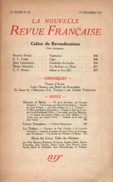 La Nouvelle Revue Française N° 231 (Décembre 1932)