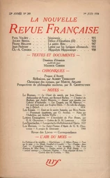 La Nouvelle Revue Française N° 249 (Juin 1934)