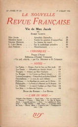 La Nouvelle Revue Française N° 250 (Juillet 1934)