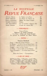 La Nouvelle Revue Française N° 253 (Octobre 1934)