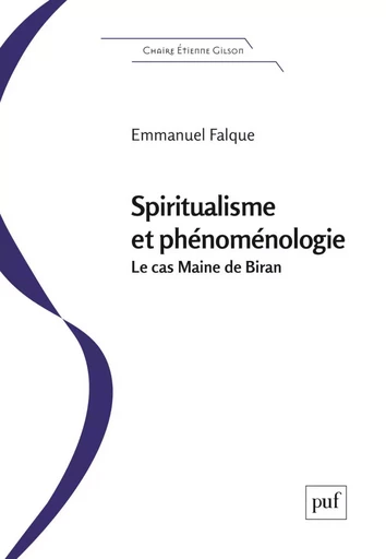 Spiritualisme et phénoménologie - Emmanuel Falque - Humensis