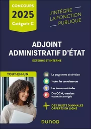 Concours Adjoint administratif d'Etat - 2025 - Externe et interne