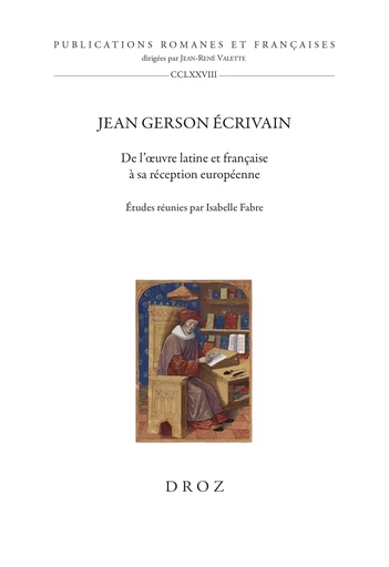 Jean Gerson écrivain -  - Librairie Droz