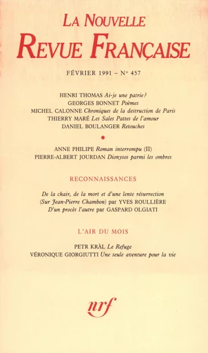 La Nouvelle Revue Française N° 457 - André Gide - Editions Gallimard - Revues NRF