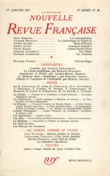 La Nouvelle Nouvelle Revue Française N' 49 (Janvier 1957)