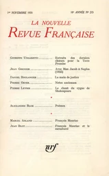 La Nouvelle Revue Française N° 215