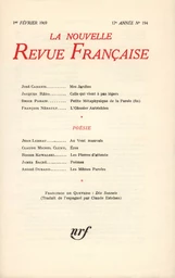 La Nouvelle Revue Française n° 194 (Février 1969)