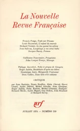 La Nouvelle Revue Française N° 259