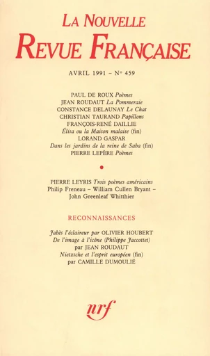 La Nouvelle Revue Française N° 459 - André Gide - Editions Gallimard - Revues NRF