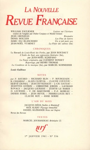 La Nouvelle Revue Française N° 336 - André Gide - Editions Gallimard - Revues NRF