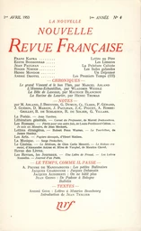 La Nouvelle Nouvelle Revue Française N' 4 (Avril 1953)