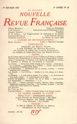 La Nouvelle Nouvelle Revue Française N' 26 (Février 1955)