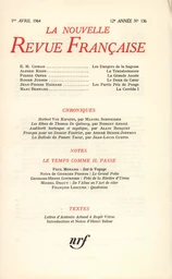 La Nouvelle Revue Française N' 136 (Avril 1964)