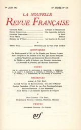 La Nouvelle Revue Française N' 174 (Juin 1967)