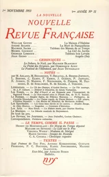 La Nouvelle Nouvelle Revue Française N' 11 (Novembre 1953)