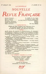 La Nouvelle Nouvelle Revue Française N' 19 (Juillet 1954)