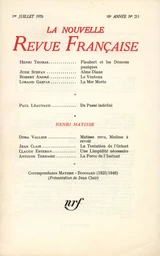 La Nouvelle Revue Française N° 211