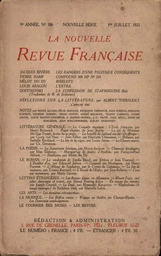 La Nouvelle Revue Française N° 106 (Juillet 1922)