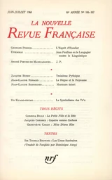 La Nouvelle Revue Française N' 186 (Juillet 1968)