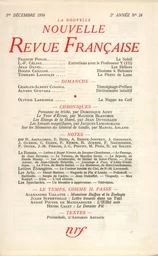 La Nouvelle Nouvelle Revue Française N' 24 (Décembre 1954)