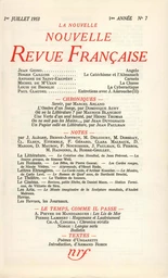 La Nouvelle Nouvelle Revue Française N' 7 (Juillet 1953)