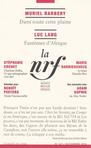 La Nouvelle Revue Française N° 621 (Novembre 2016) - André Gide - Editions Gallimard - Revues NRF