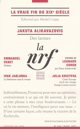 La Nouvelle Revue Française N° 623 (Mars 2017) - André Gide - Editions Gallimard - Revues NRF