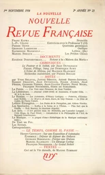 La Nouvelle Nouvelle Revue Française N' 23 (Novembre 1954)