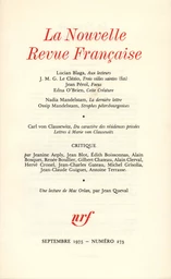 La Nouvelle Revue Française N° 273