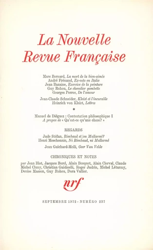 La Nouvelle Revue Française N° 237 - André Gide - Editions Gallimard - Revues NRF