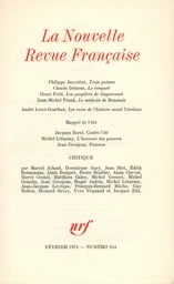 La Nouvelle Revue Française N° 254