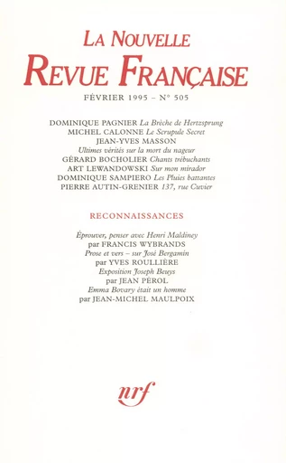 La Nouvelle Revue Française N° 505 - André Gide - Editions Gallimard - Revues NRF