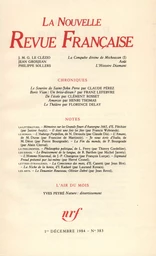 La Nouvelle Revue Française N° 383