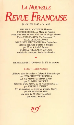 La Nouvelle Revue Française N° 480 - André Gide - Editions Gallimard - Revues NRF