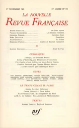 La Nouvelle Revue Française N' 155 (Novembre 1965)