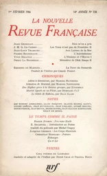 La Nouvelle Revue Française N' 158 (Février 1966)