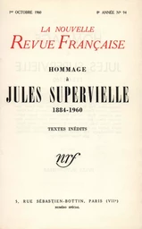 Hommage ŕ Jules Supervielle N' 94 (Octobre 1960)